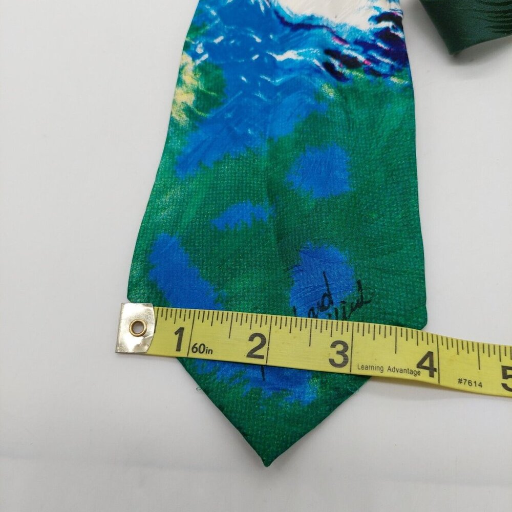 Richard Wallich Mens Sports Necktie Tie Fishing Rainbow Trout Silk 4"x57" - Picture 6 of 8